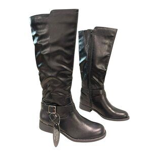 Style & Co Black Margoo Tall Riding Boots Knee High Size 6.5 M New in Box